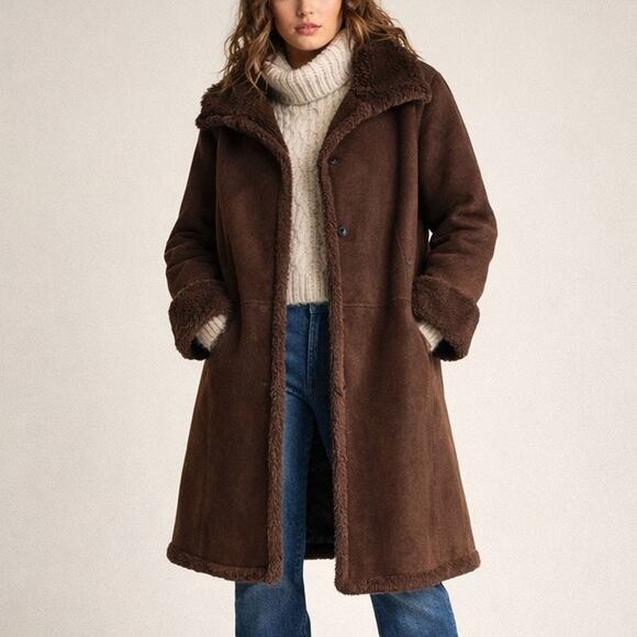 Vintage Jackets & Blazers - Vintage Jones New York Faux Suede Penny Lane Coat